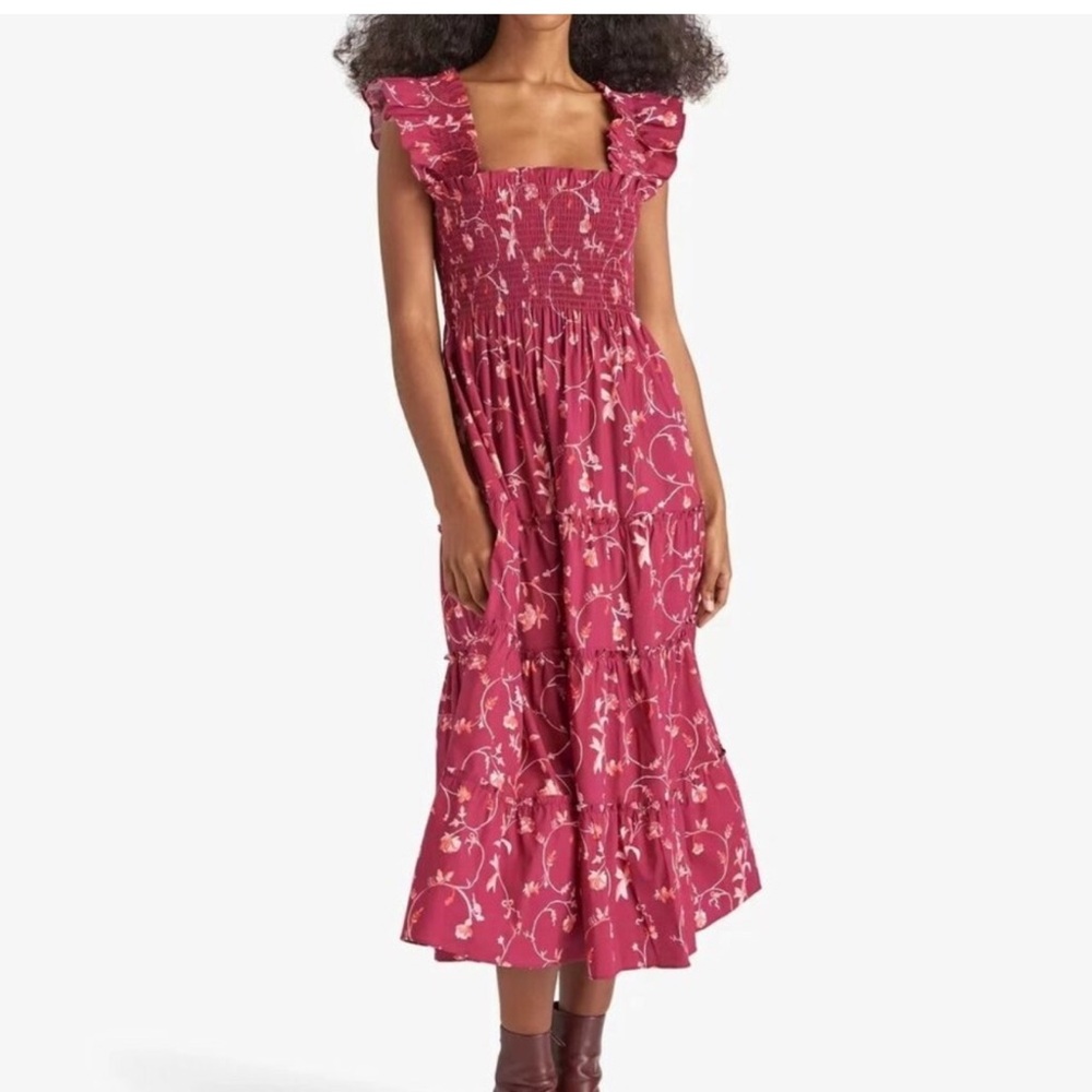 Hill House Ellie Nap Dress Small EUC botanical floral